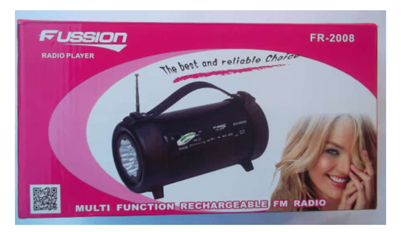 Fussion FR-2008 multi-function rechargeable FM radio player